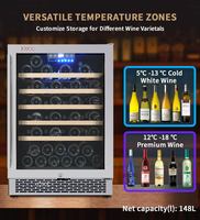 Chine Vente en gros Refroidisseur vertical Cave à vin souterraine Réfrigérateur intelligent Réfrigérateur à vin au meilleur rapport qualité-prix 53 bouteilles