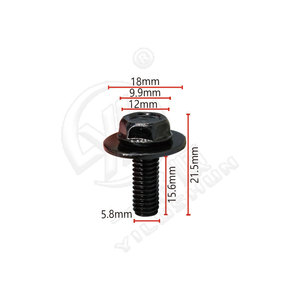 Tornillos de Protección para Capó de Automóvil Xinyida, Tornillos Autorroscantes de Cabeza Hexagonal M6, Arandelas en Forma de U para Reparación y Reemplazo de Automóviles - Product Image 5