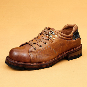 Chaussures Richelieu en Cuir Véritable Haut de Gamme Faites à la Main à Lacets Bout Fermé Semelles Extérieures Antidérapantes en Caoutchouc pour Hommes d'Affaires Evergreen - Product Image 6