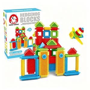 90 blocs de construction à emboîtement en poils de porc, jouet éducatif STEM à faire soi-même pour les tout-petits, briques d'empilage créatives - Product Image 1