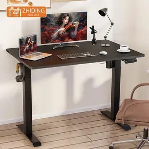 Mesa de centro de madera, elevador superior, escritorio de ordenador de pie, soporte eléctrico para sentarse, escritorio de mesa ajustable de pie