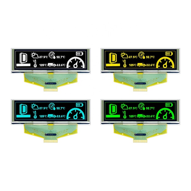 3.12 Inch Mini PMOLED Module Panel Monitor Screen 256x64 High Resolution Monochrome White 30 Pin SSD1322 SPI/I2C Display