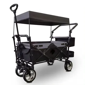 عربة حمل الأطفال الكلاب عربة عربة متعددة قابلة للطي عربة بعجلات 3 في 1 عربات يدوية
