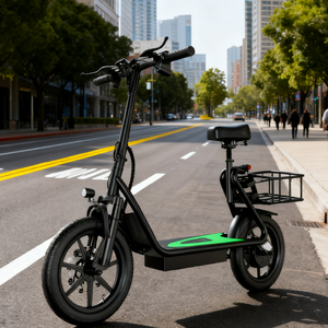 Bicicleta Plegable de 14 Pulgadas, 500W, Aluminio, Suspensión Trasera, 40 km de Autonomía, Batería de Litio Digital Electrónica, para Desplazamientos Urbanos, Campus, Adultos - Product Image 3