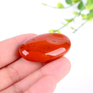 クリスタルマッサージストーン天然クリスタル彫刻ローズ石英楕円形パーム石 - Product Image 3