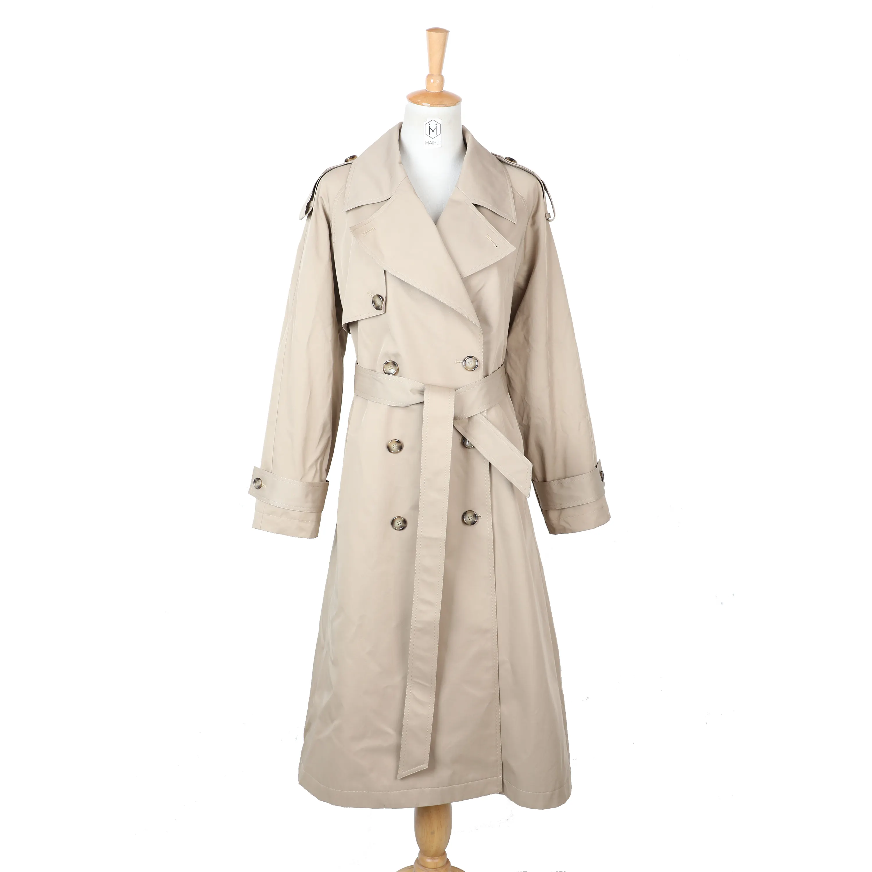 Mode Custom Dames Windjack Lente Zomer Outdoor Casual Winddichte Lange Trenchcoat