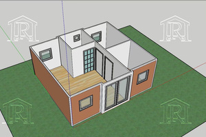 บ้านเคลื่อนที่หรูหราทันสมัยพร้อมระเบียงเฉลียงและห้องอาบน้ำแบบขยายได้จากตู้คอนเทนเนอร์ - Product Image 3