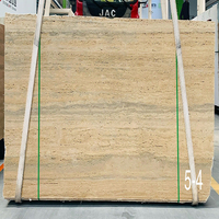Prix d'usine Carrelage en travertin beige clair veiné, dalle murale en pierre de travertin et marbre