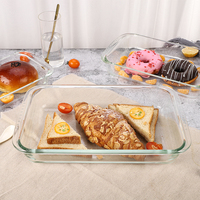 Ustensiles de cuisson four à micro-ondes plat four en verre borosilicate ustensiles de cuisson plaque de cuisson