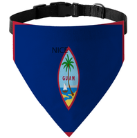 Bandana triangulaire personnalisée avec drapeau de Chuuk pour animaux de compagnie, collier en nylon réglable pour les compétitions canines et les promenades quotidiennes
