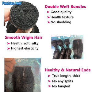 Extension di Capelli Naturali Sintetici in Un Pacchetto, Ricci Francesi a Spirale con Chiusura - Product Image 3
