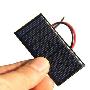 แผงโซลาร์เซลล์ 60x30 มม. 5V 50mA โพลีคริสตัลไลน์ พร้อมสายไฟสำหรับแบตเตอรี่แบบชาร์จได้ - Product Image 1