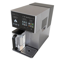 Distributeur d'eau purifiée de comptoir 100 GPD avec eau chaude et froide instantanée et machine à glaçons, refroidisseur d'eau filtrée de bureau