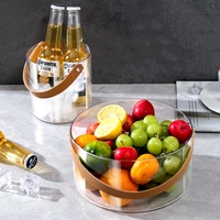 Lakuna Seau de rangement transparent pour bureau Boîte de rangement multifonctionnelle Panier en plastique créatif pour fruits