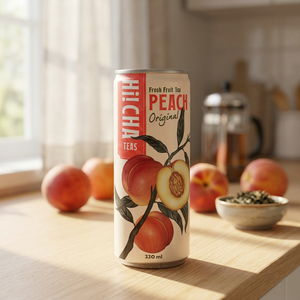 Fournisseur de canettes de thé glacé aux fruits frais pêche 330 ml pour supermarchés, magasins de proximité et distributeurs de boissons avec approvisionnement en gros - Product Image 3