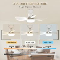 Ventilateur de plafond LED 30W avec douille E26, kit de lampe 2-en-1 avec télécommande pour usage domestique et commercial