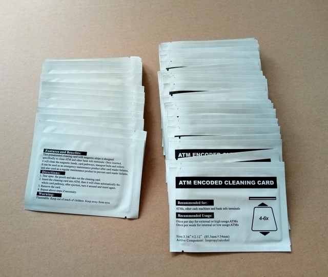 Wincor Nixdorf ATM Machine Parts ATM Card Reader Cleaning Card, Encoded Cleaning Card