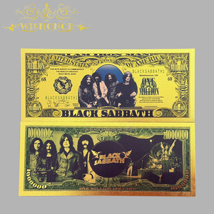 Billets de banque musicaux américains élégants, billets de banque de célébrités plaqués or 24 carats pour cadeaux - Product Image 3