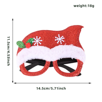 Lunettes de fête de Noël à paillettes dorées en forme de bois de cerf, lunettes fantaisie en forme de cornes de renne pour les réunions de famille de Noël et les cabines photo de vacances