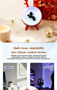 Visualiseur de cadeaux de Noël : Haut-parleur à <span class=keywords><strong>ferrofluide</strong></span> dansant avec rythme musical, lampe à liquide magnétique, ornement de table, cadeau - Product Image 6