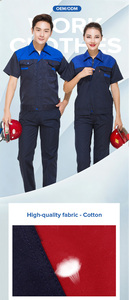 Veste d'atelier d'été respirante en coton à manches courtes, vêtements <span class=keywords><strong>de</strong></span> protection professionnelle personnalisés - Product Image 3