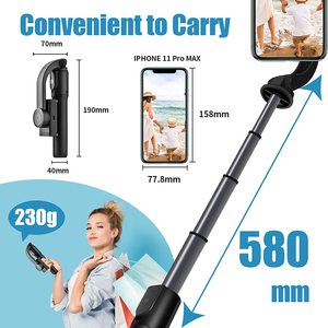 Stabilisateur de caméra vidéo intelligent portable H5 avec trépied perche à selfie et rotation à 360° pour iPhone/<span class=keywords><strong>Android</strong></span>, idéal pour les activités sportives - Product Image 5