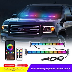 Barre lumineuse stroboscopique 2 <span class=keywords><strong>en</strong></span> 1 à 64 couleurs changeantes pour véhicule Barre de feux clignotants d'urgence pour camion - Product Image 3