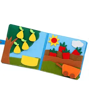 New design customized Montessori toys felt busy board early education for toddlers