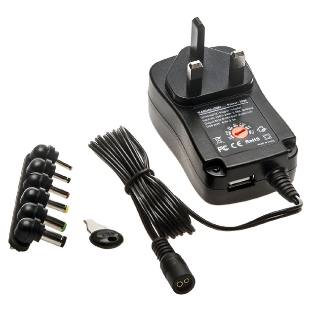 12W Universal 3-12V Adjustable Voltage Adaptor Charger AC/DC Power Supply 3V,4.5V,5V,6V,7.5V,9V,12V DC Adapter
