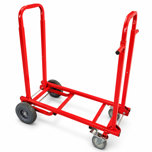 Heavy Duty Extendable Sheet Material Trolley Foldable Drywall Dolly 8 Inch PU <b>Wheels</b> 5 Inch Swivel Caster Plywood Moving <b>Cart</b> - Product Image 2