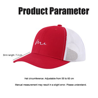 Gorra Trucker Unisex Personalizada con Bordado, de Algodón con Malla Trasera Transpirable, Hebilla de Plástico Ajustable