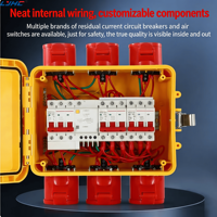 Caja de Conexiones Industriales Combinada Multimarca Personalizable, IP67 Impermeable, a Prueba de Polvo y Golpes, Caja de Interruptores Portátil