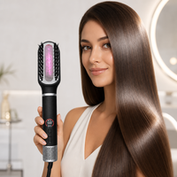 Sèche-cheveux brosse à air chaud OEM à marque privée, technologie infrarouge et ions négatifs, pour lissage et volume en une seule étape