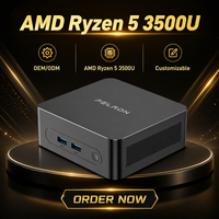 OEM Mini Bilgisayar 4K Üçlü Ekran R5 3500U 2xHD+Tip-C Çift LAN Wi-Fi 6 Ofis Masaüstü Toptan Mini Bilgisayar