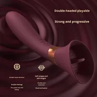 Großhandel Neuer G-Punkt Wasserdichter Vibrator mit Zungenstimulation für Klitoris und Anus, Orale Zungenvibration Sexspielzeug nach Maß