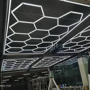 Op Maat Gemaakte Spanning En Vermogen Moderne Rgb Hexagonale Led-Verlichtingsarmaturen Stapel Indoor Voor Restaurant