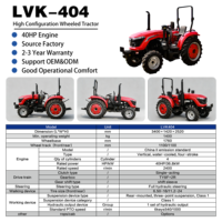 Tracteur agricole miniature 4x4 de 40 CV, directement de l'usine, avec essieu renforcé pour les opérations de jardinage et de verger