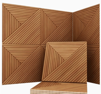Panneau Acoustique en Fibre de Polyester à Grain de Bois Imprimé UV, Matériau de Décoration de Bureau, Panneau Acoustique en PVC