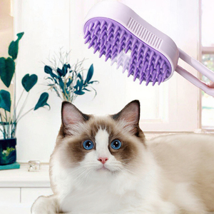 BestPet New 3-in-1 Foldable Mascotas Rechargeable Silicone Self-Cleaning Portable Cat Grooming Hair <b>Brush</b> Water Spray Steam 110V - Product Image 2