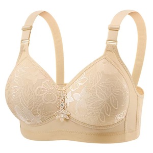 Reggiseno da donna Plus Size di alta qualità, biancheria intima ricamata in pizzo senza cuciture raccolta sottile all'ingrosso della fabbrica. - Product Image 4