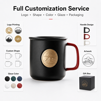 Taza de Café de Porcelana Fina con Logotipo Personalizado, Acabado Mate Acanalado, Antiderrames, Apta para Lavavajillas, para Oficina, Promocional