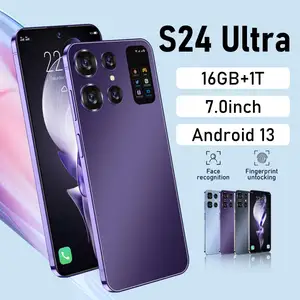 Sıcak ssles S24 Ultra küresel sürüm 5G Smartphone 6.8 inç Android 16GB + 1TB 50 + 108MP kamera ucuz cep telefonu