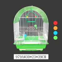 Vente en gros bon marché de cage d'élevage de canaris fantaisie conception simple en fer avec motif solide type palette plateau en plastique boîte d'emballage