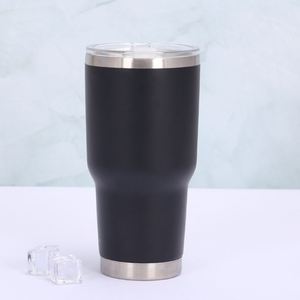 Thermos isotherme à double paroi en acier inoxydable de 500 ml avec couvercle transparent et paille, sans BPA, anti-fuite, portable, cadeau d'affaires moderne - Product Image 3