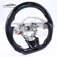 Volant chauffant en fibre de carbone brillante LED personnalisé 2018-2023 pour KIA Stinger / GT2