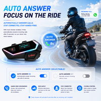 Casque de moto G-Max avec interphone à connexion tactile, interphone mains libres pour casque