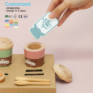 Eduland OEM/ODM CCE ชุดของเล่นกาแฟไม้สุดสร้างสรรค์ของเล่นแบบจำลองของเล่นมอนเตสซอรี่สำหรับเด็กวัยหัดเดิน - Product Image 1