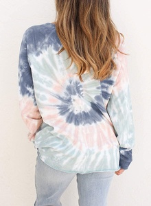<span class=keywords><strong>Felpa</strong></span> Invernale <span class=keywords><strong>Corta</strong></span> <span class=keywords><strong>Oversize</strong></span> da Donna, Streetwear Personalizzabile con Tintura Tie-Dye, Ecologica in Pile, Casual - Product Image 3