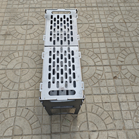 Barbecue extérieur 2-en-1, fumoir pour barbecue, grande surface de cuisson, chariot robuste, barbecue à charbon de bois, fumoir décalé