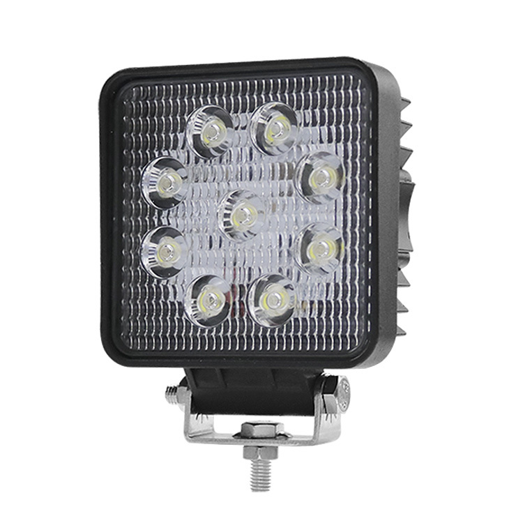 Auroa High Quality 27w 7 Car Led Work Light Pods Spot Flood Round Spot Driving Lamps Heavy Duty Truck